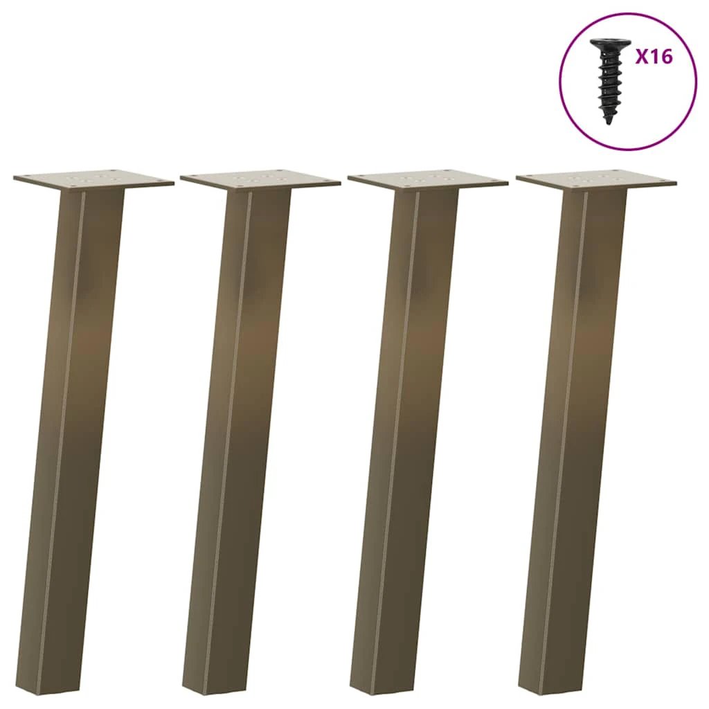 VidaXL Coffee Table Legs 42 Cm Powder Coated Steel Durable For DIY Furniture Easy Assembly by vidaXL