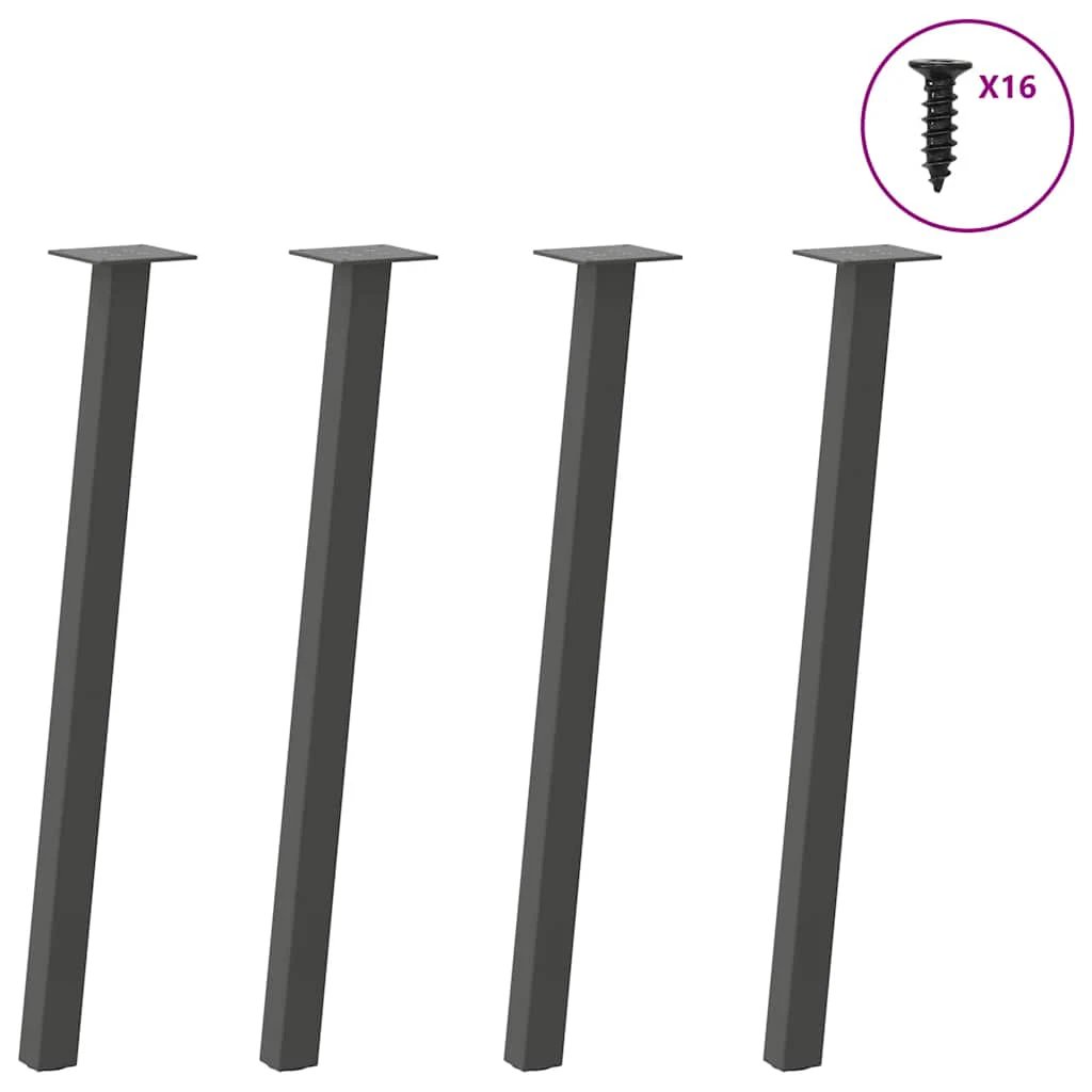 VidaXL Coffee Table Legs 42 Cm Powder Coated Steel Durable For DIY Furniture Easy Assembly by vidaXL