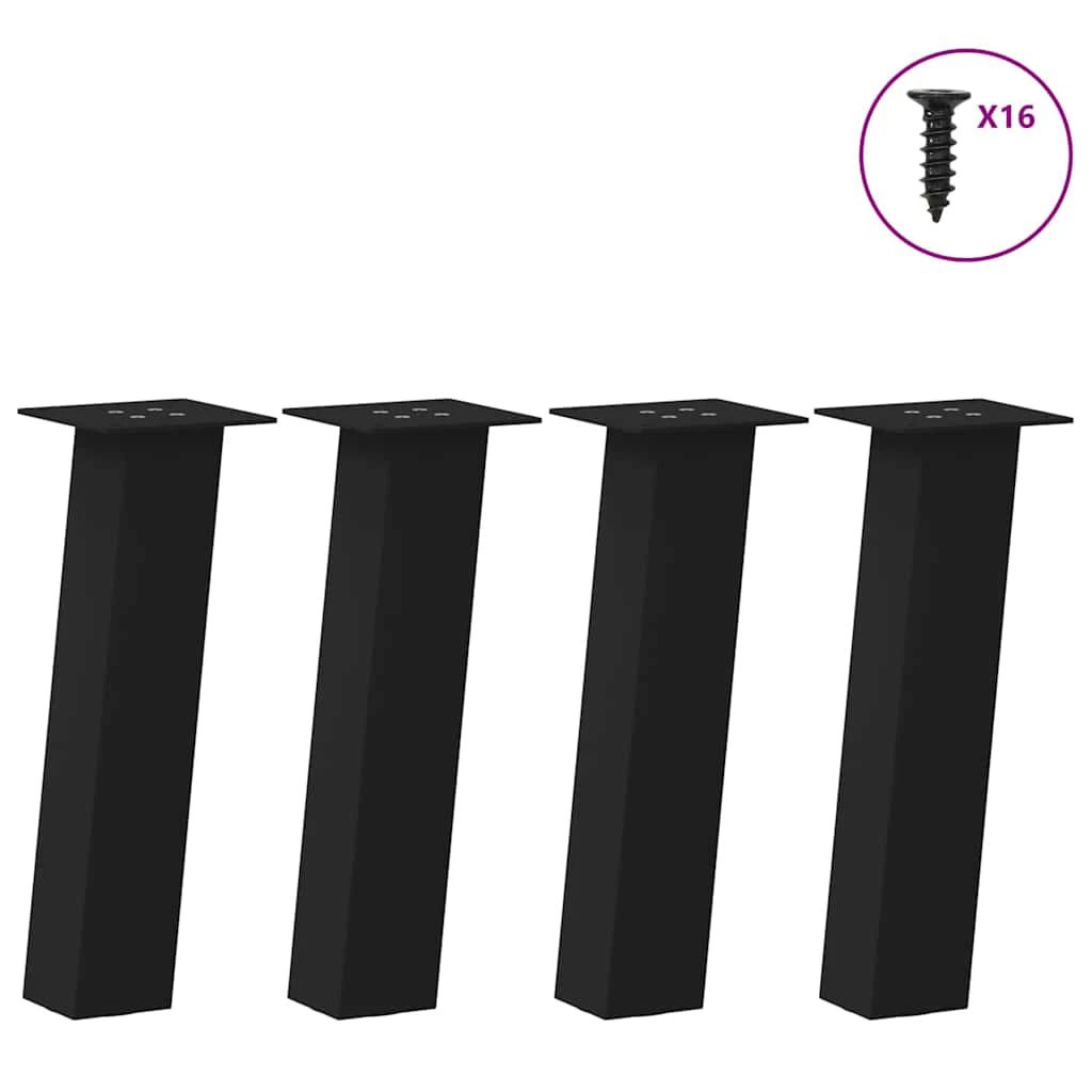 VidaXL Coffee Table Legs 42 Cm Powder Coated Steel Durable For DIY Furniture Easy Assembly by vidaXL
