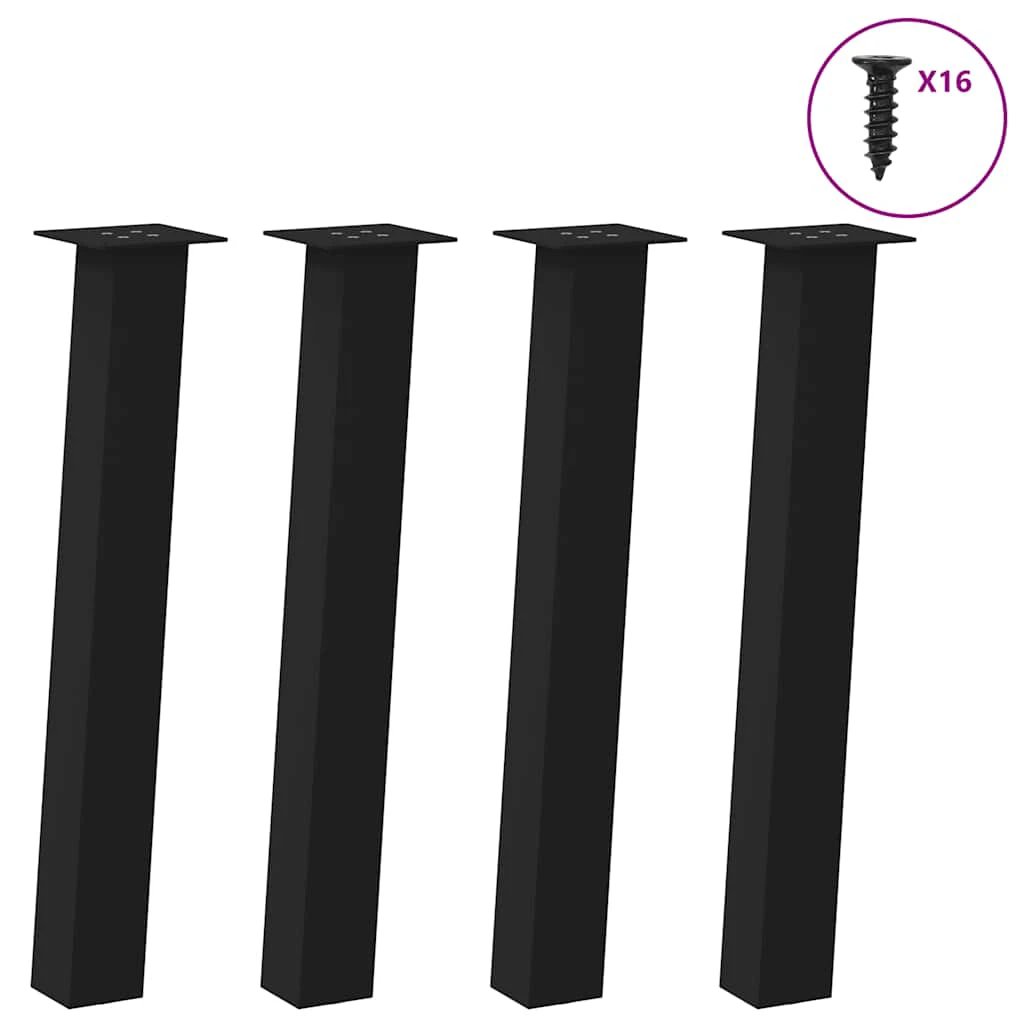 vidaXL VidaXL Coffee Table Legs 42 Cm Powder Coated Steel Durable For DIY Furniture Easy Assembly - Coffee Table