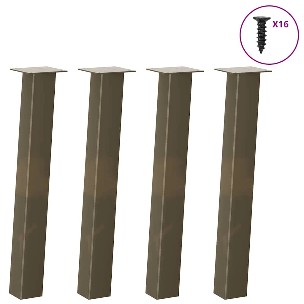 vidaXL VidaXL Coffee Table Legs 42 Cm Powder Coated Steel Durable For DIY Furniture Easy Assembly - Coffee Table