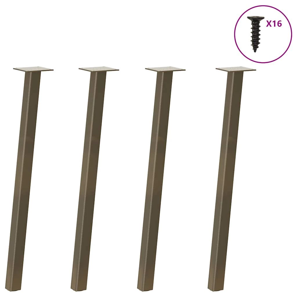 vidaXL VidaXL Coffee Table Legs 42 Cm Powder Coated Steel Durable For DIY Furniture Easy Assembly - Coffee Table