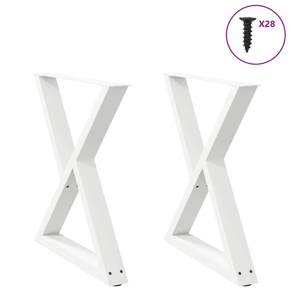 vidaXL VidaXL Coffee Table Legs 40x(30-31.3) cm Powder-Coated Steel Black 2-Pcs For DIY Furniture - Coffee Table