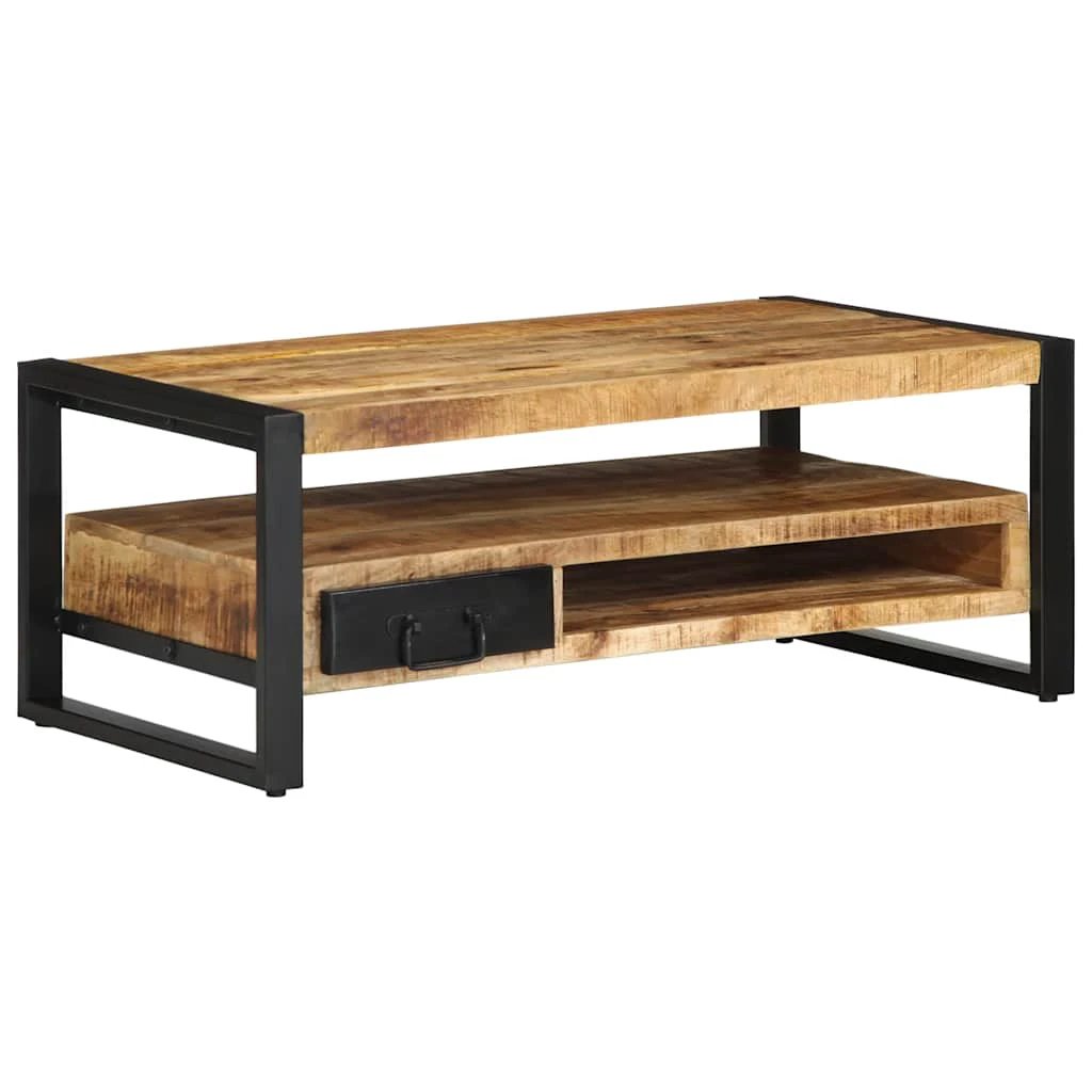 VidaXL Coffee Table 90x50x36 cm Solid Rough Mango Wood Home by vidaXL