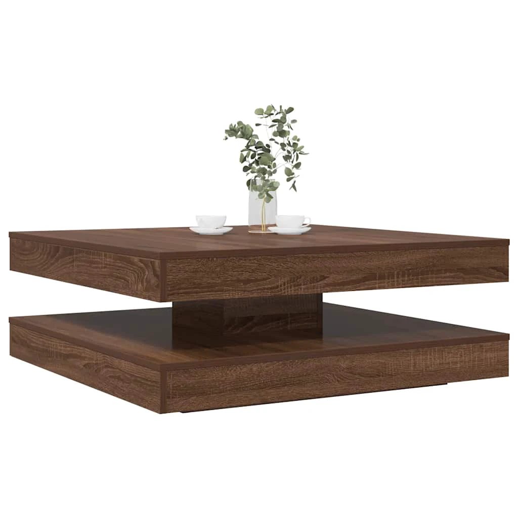 VidaXL Coffee Table 50 By 50 By 34.5 Cm 360 Degree Rotatable For Modern Living Rooms by vidaXL