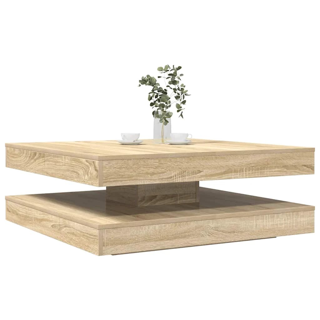 VidaXL Coffee Table 50 By 50 By 34.5 Cm 360 Degree Rotatable For Modern Living Rooms by vidaXL