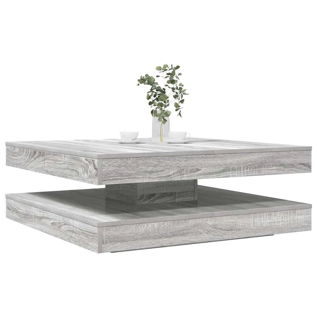 VidaXL Coffee Table 50 By 50 By 34.5 Cm 360 Degree Rotatable For Modern Living Rooms by vidaXL