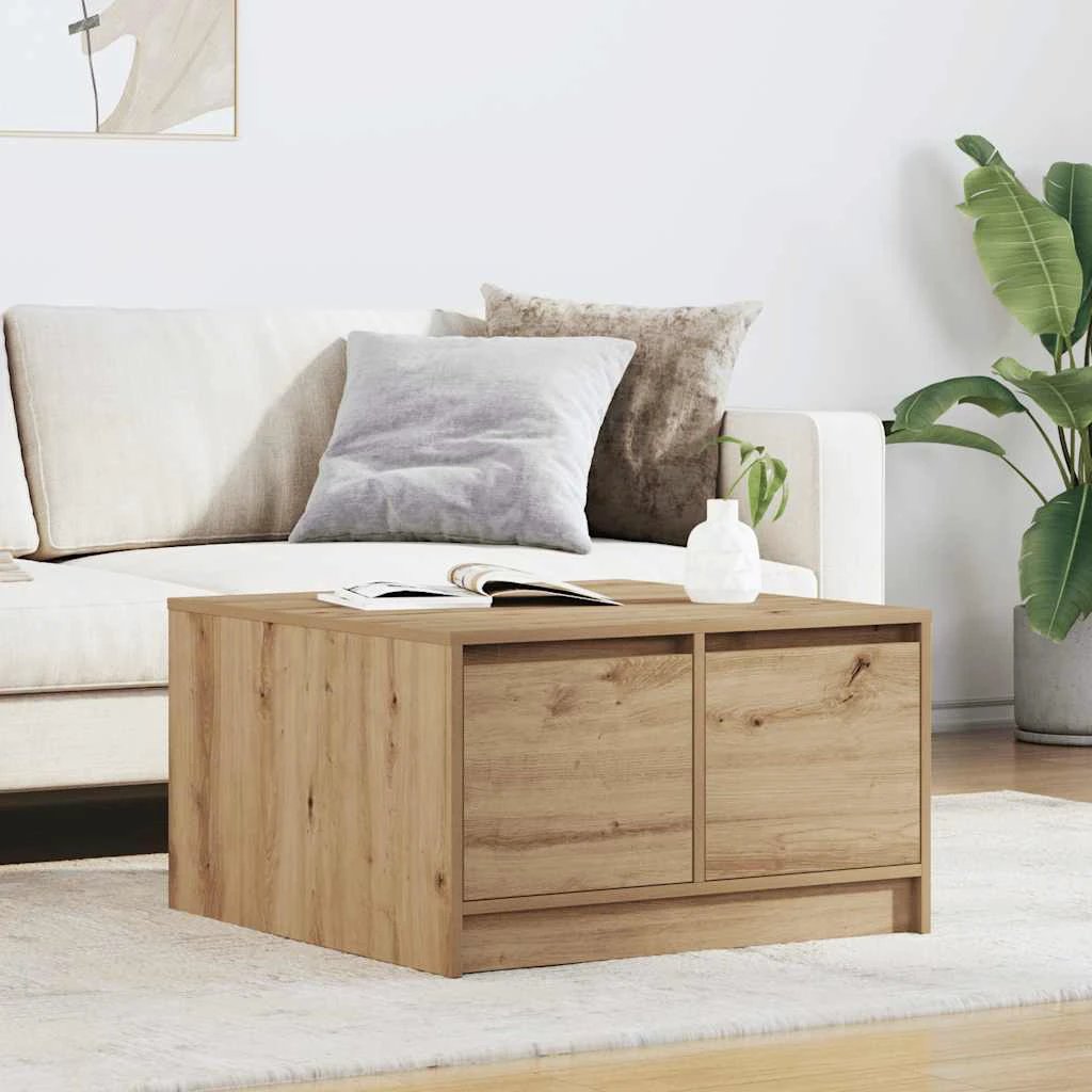 vidaXL VidaXL Coffee Table 100x100x40 cm with Drawers Living Room - Coffee Table