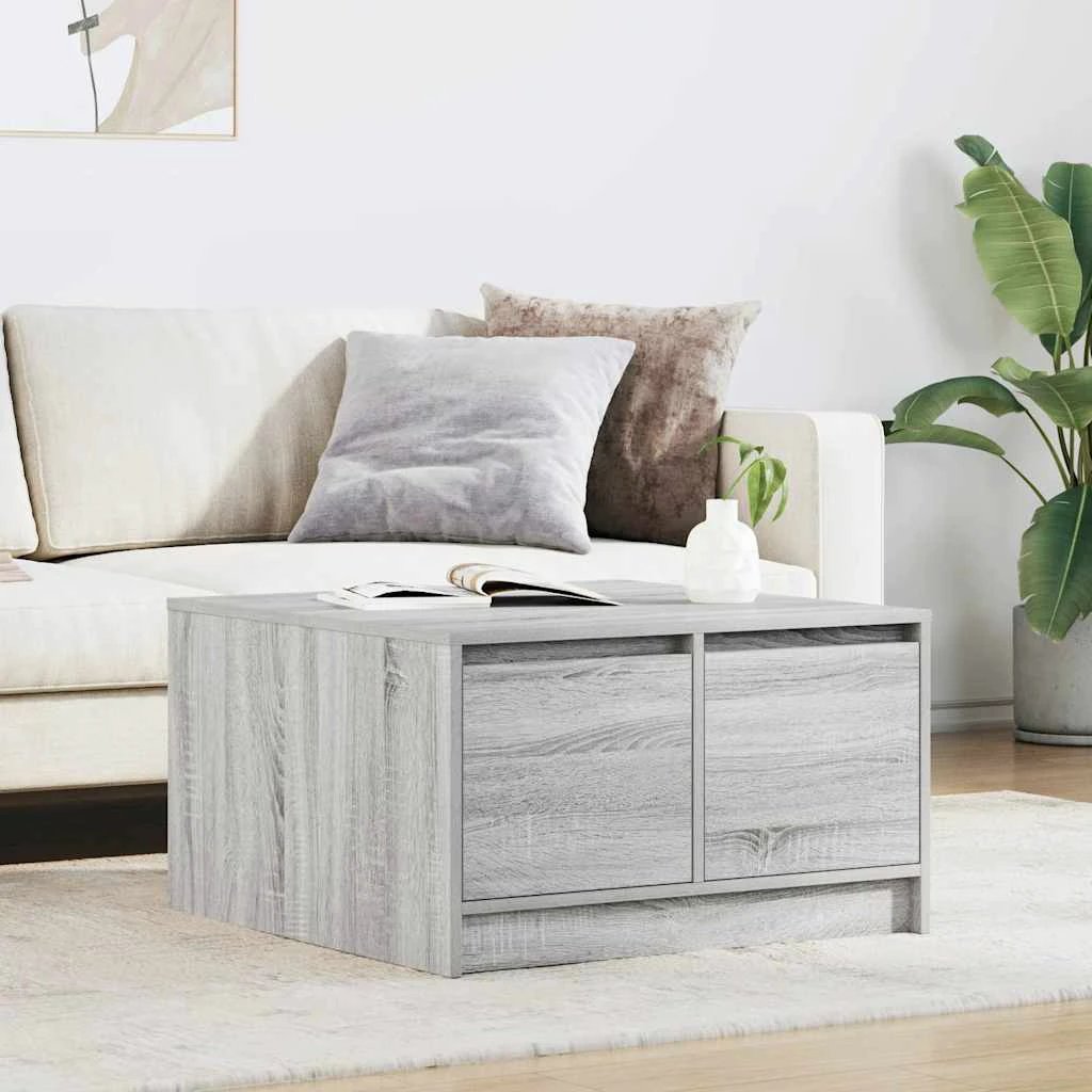 VidaXL Coffee Table 100x100x40 cm with Drawers Living Room by vidaXL
