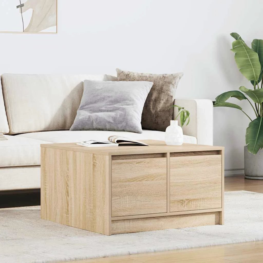 VidaXL Coffee Table 100x100x40 cm with Drawers Living Room by vidaXL
