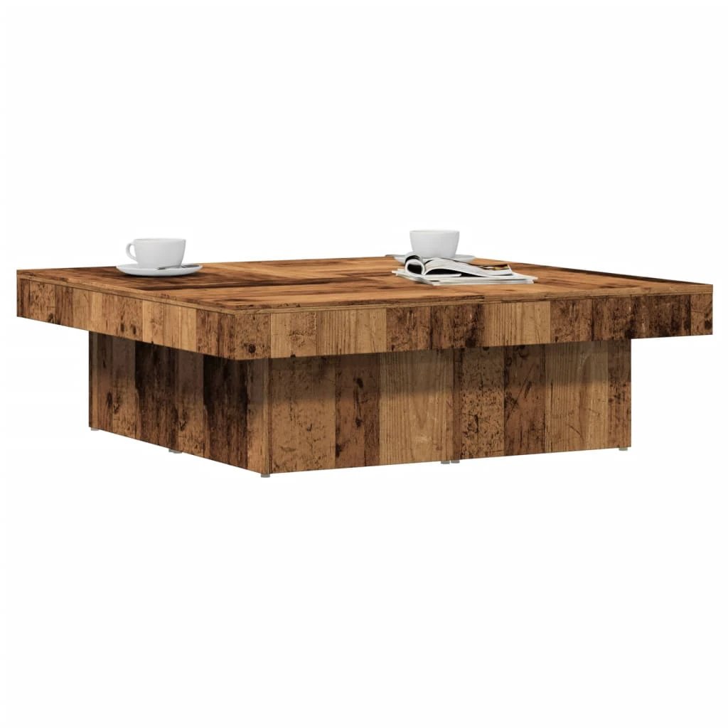 vidaXL VidaXL Coffee Table 90x90x28 cm Smoked Oak Engineered Wood Living Room Centerpiece - Coffee Table