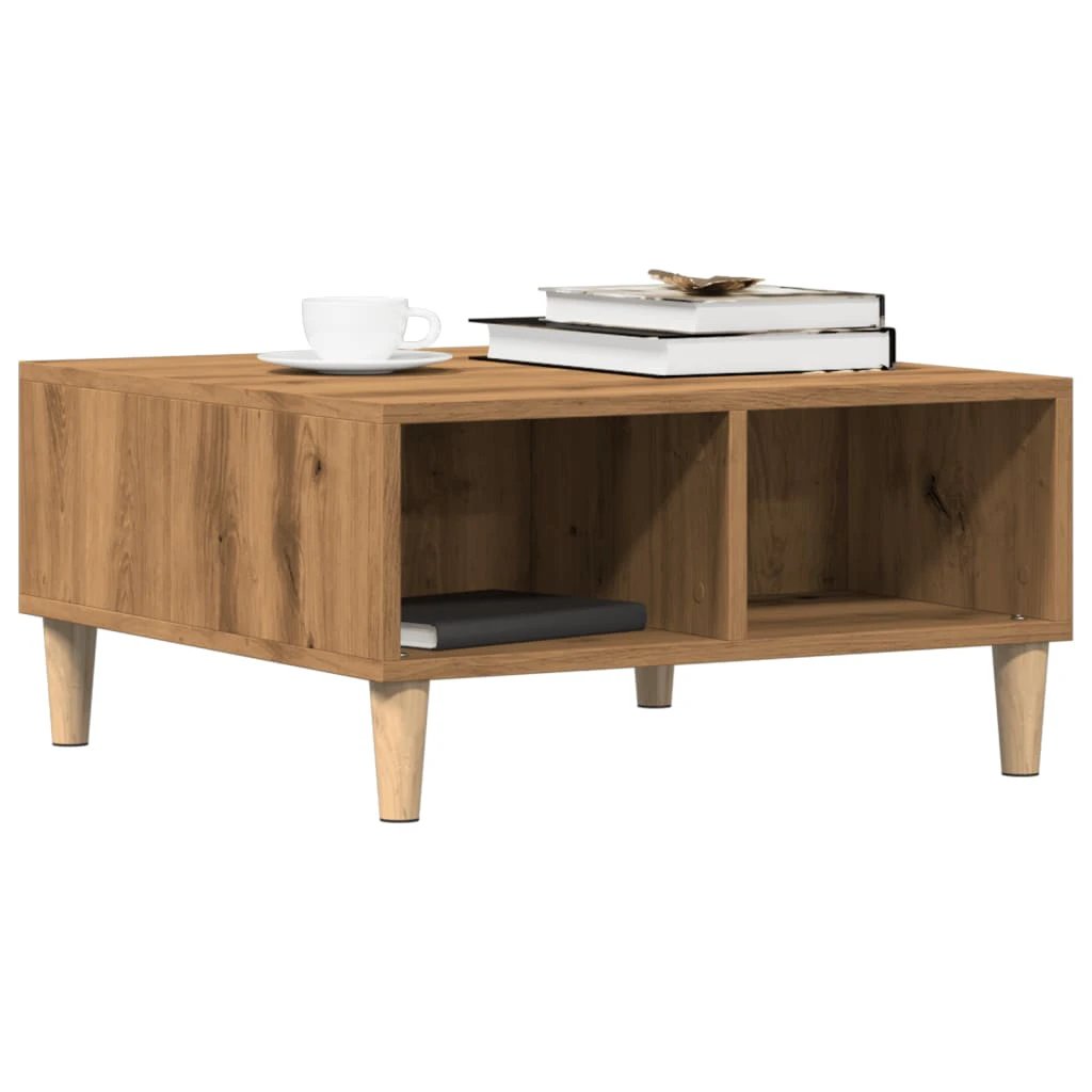 vidaXL VidaXL Coffee Table 60x60x30 cm Smoked Oak Living Room - Coffee Table