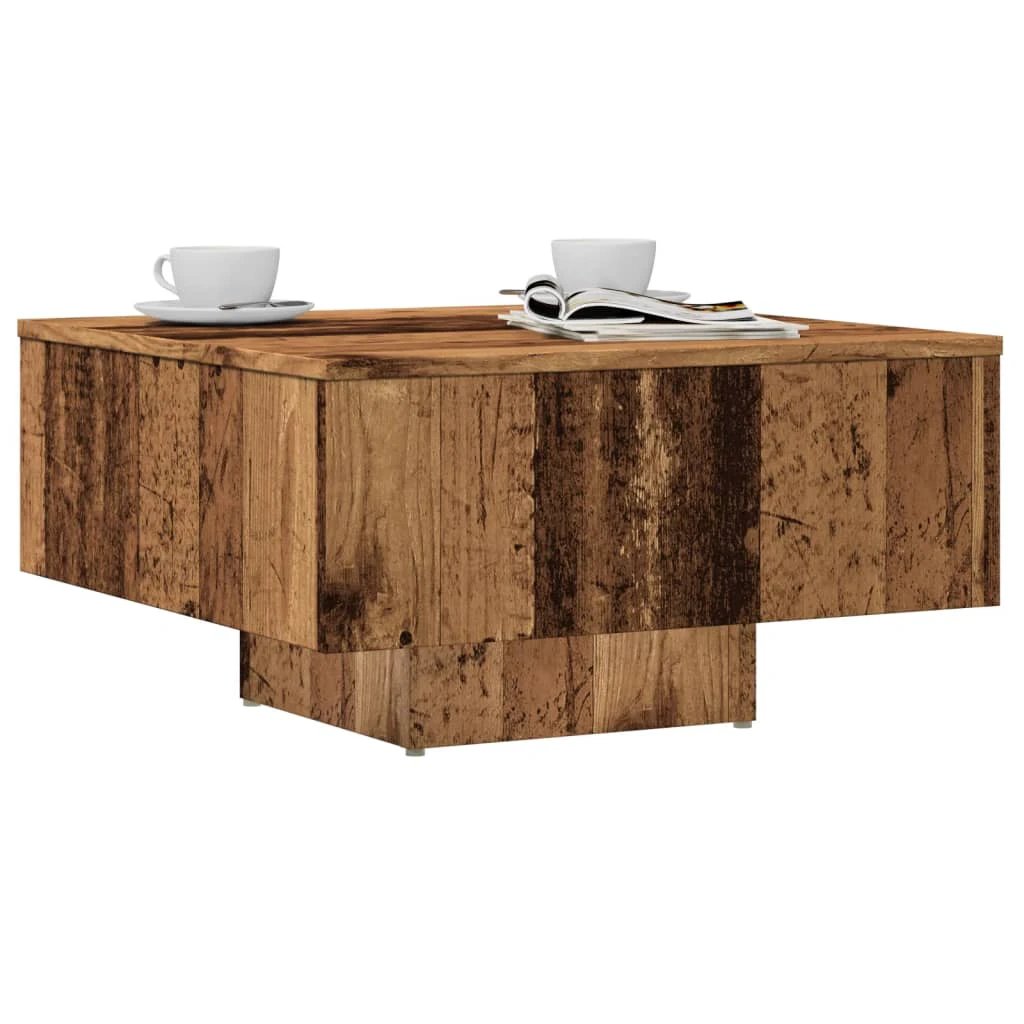 VidaXL Coffee Table 60x60x31.5 Cm Smoked Oak Engineered Wood Living Room Decor Piece by vidaXL