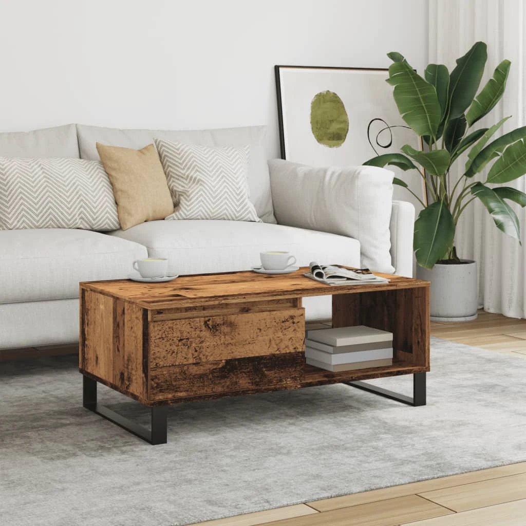 vidaXL Coffee Table 90x50x36.5 Engineered Wood Living Room by vidaXL