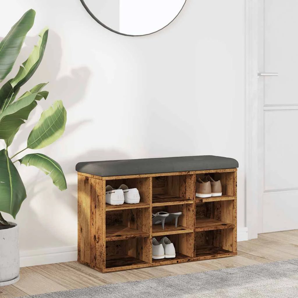 vidaXL Shoe Bench 82x32x50 cm Engineered Wood by vidaXL