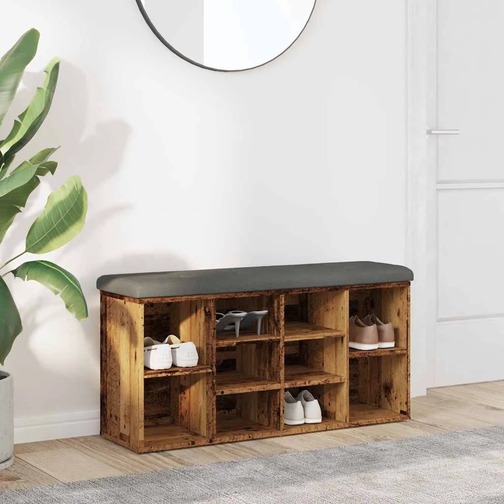 vidaXL Shoe Bench 82x32x50 cm Engineered Wood by vidaXL