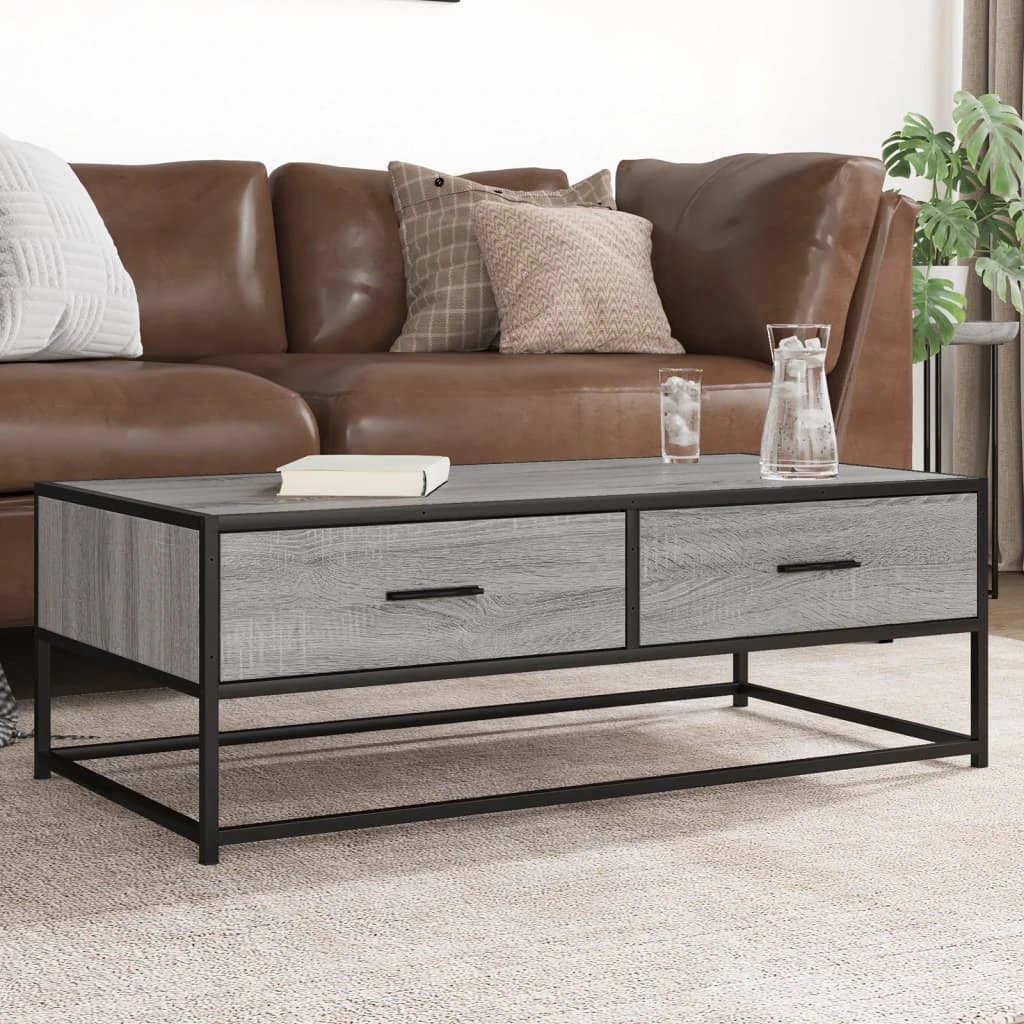 VidaXL Coffee Table 100x50x35 Cm Engineered Wood And Metal by vidaXL