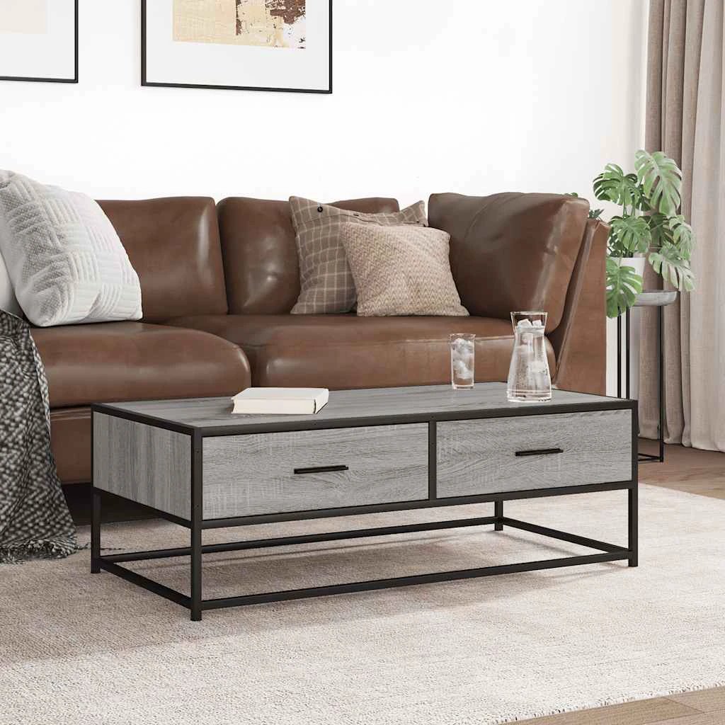 VidaXL Coffee Table 100x50x35 Cm Engineered Wood And Metal by vidaXL