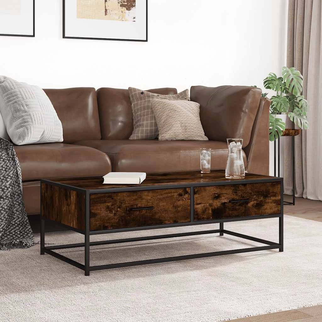 VidaXL Coffee Table 100x50x35 Cm Engineered Wood And Metal by vidaXL