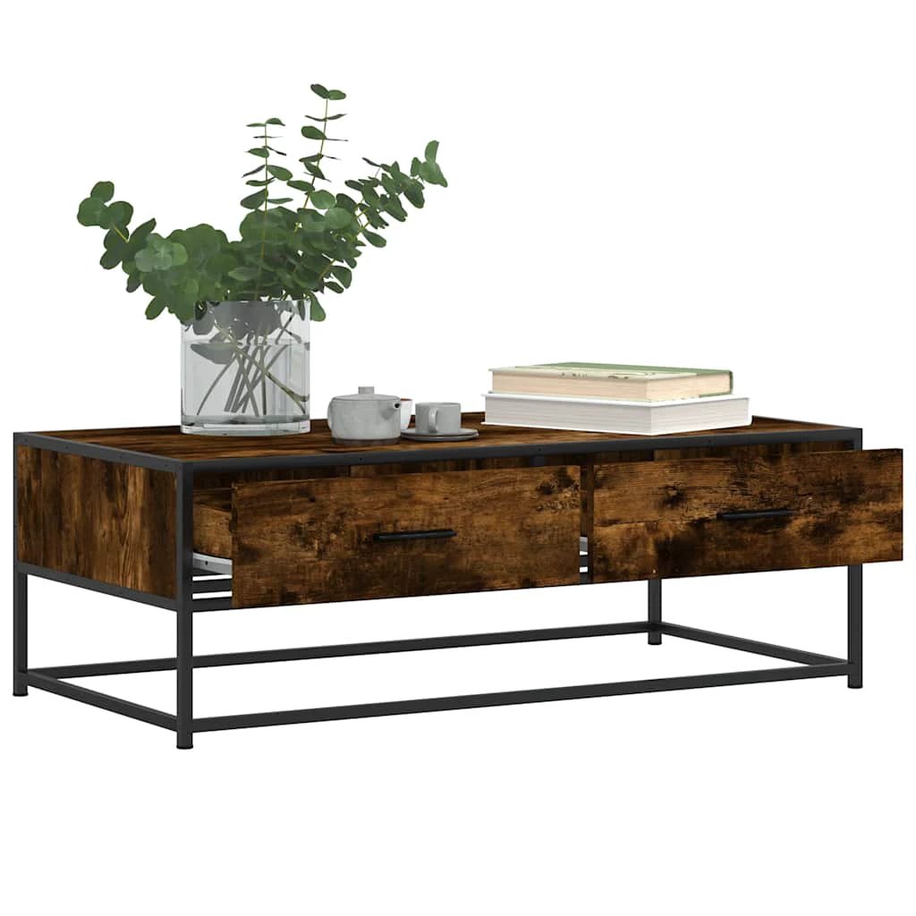 VidaXL Coffee Table 100x50x35 Cm Engineered Wood And Metal by vidaXL