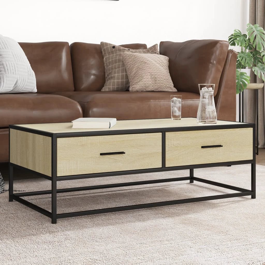 vidaXL VidaXL Coffee Table 100x50x35 Cm Engineered Wood And Metal - Coffee Table