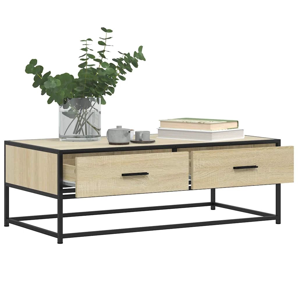 vidaXL VidaXL Coffee Table 100x50x35 Cm Engineered Wood And Metal - Coffee Table