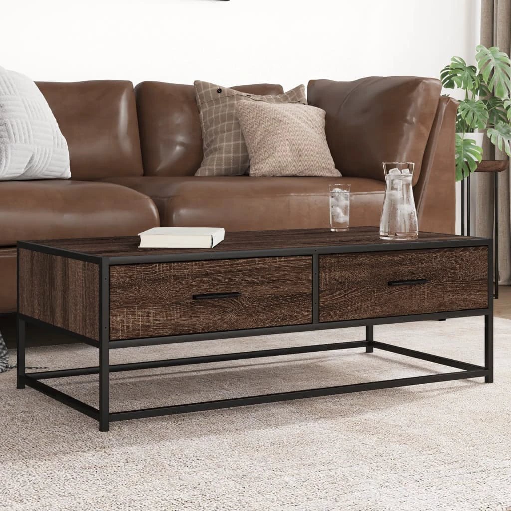 vidaXL VidaXL Coffee Table 100x50x35 Cm Engineered Wood And Metal - Coffee Table