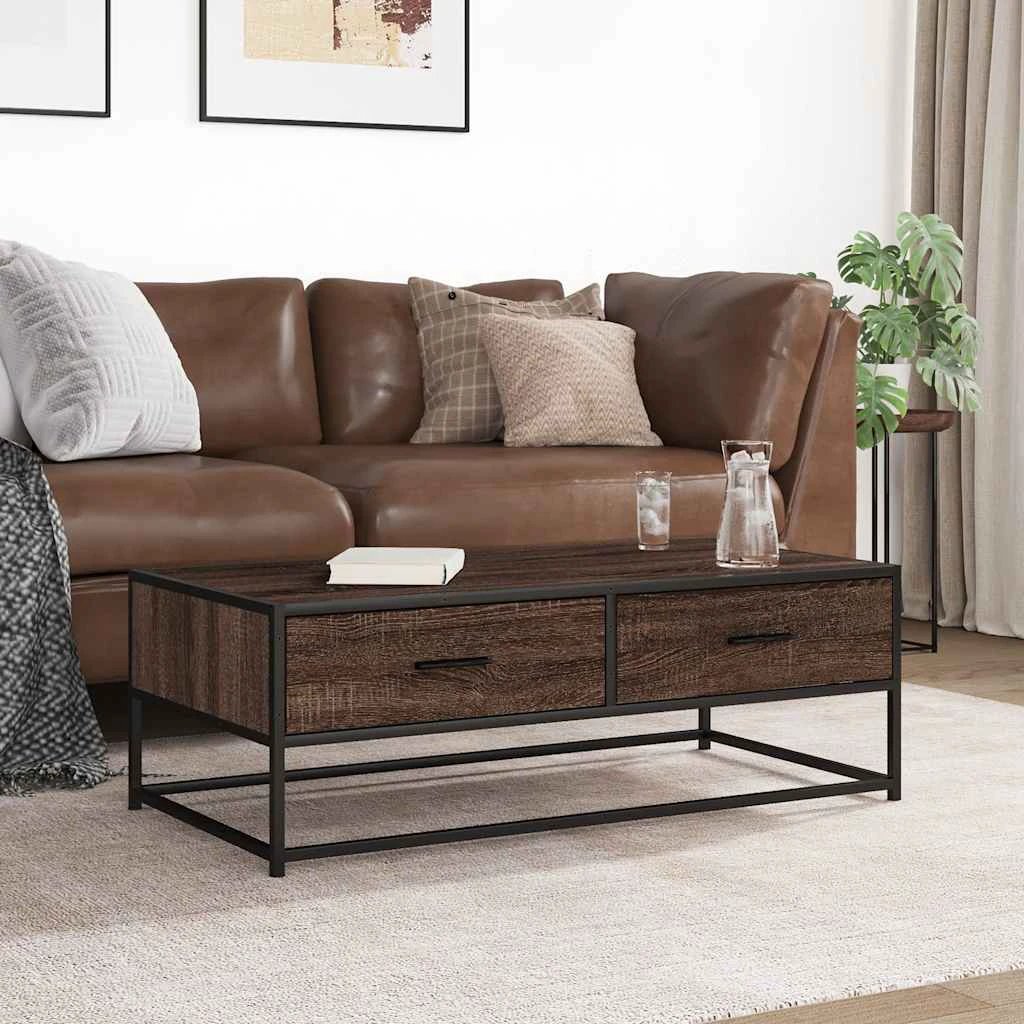 vidaXL VidaXL Coffee Table 100x50x35 Cm Engineered Wood And Metal - Coffee Table