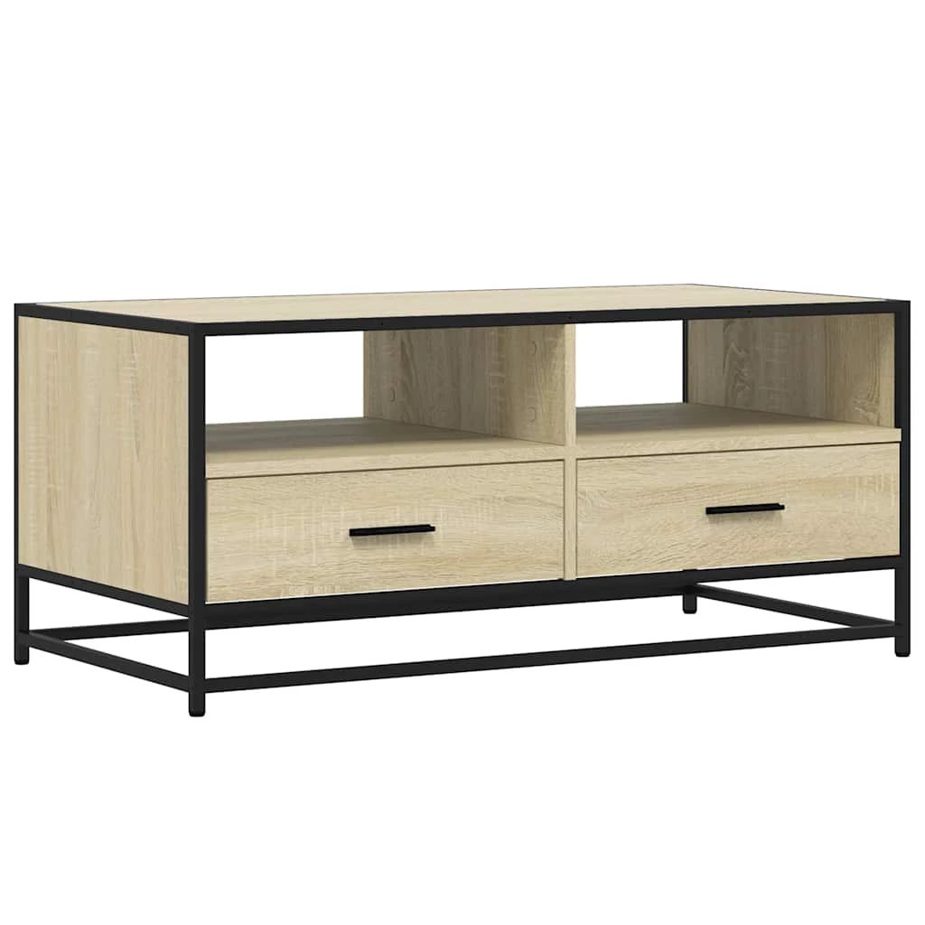 VidaXL Coffee Table 100x50x45 CM Wood And Metal Home by vidaXL