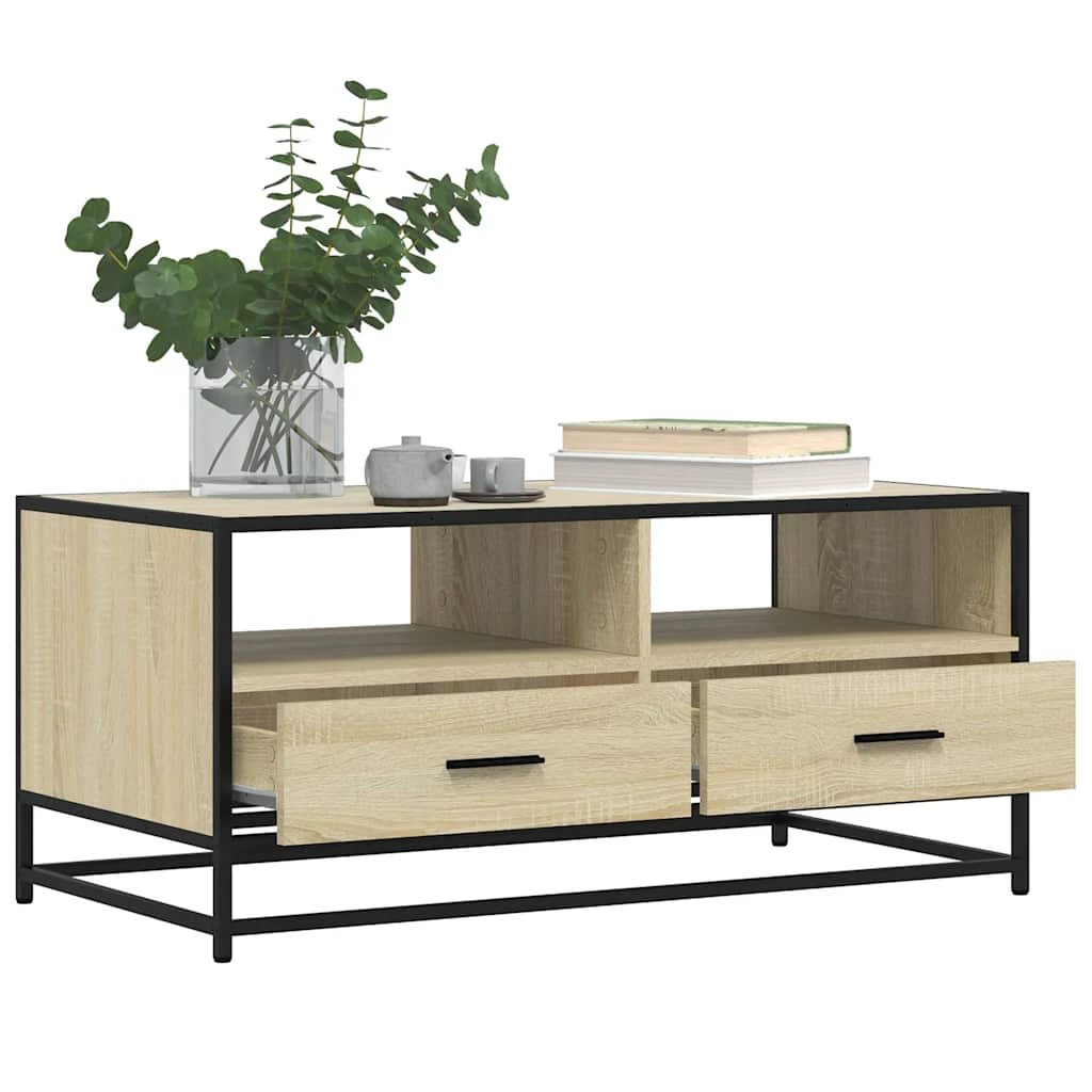 VidaXL Coffee Table 100x50x45 CM Wood And Metal Home by vidaXL