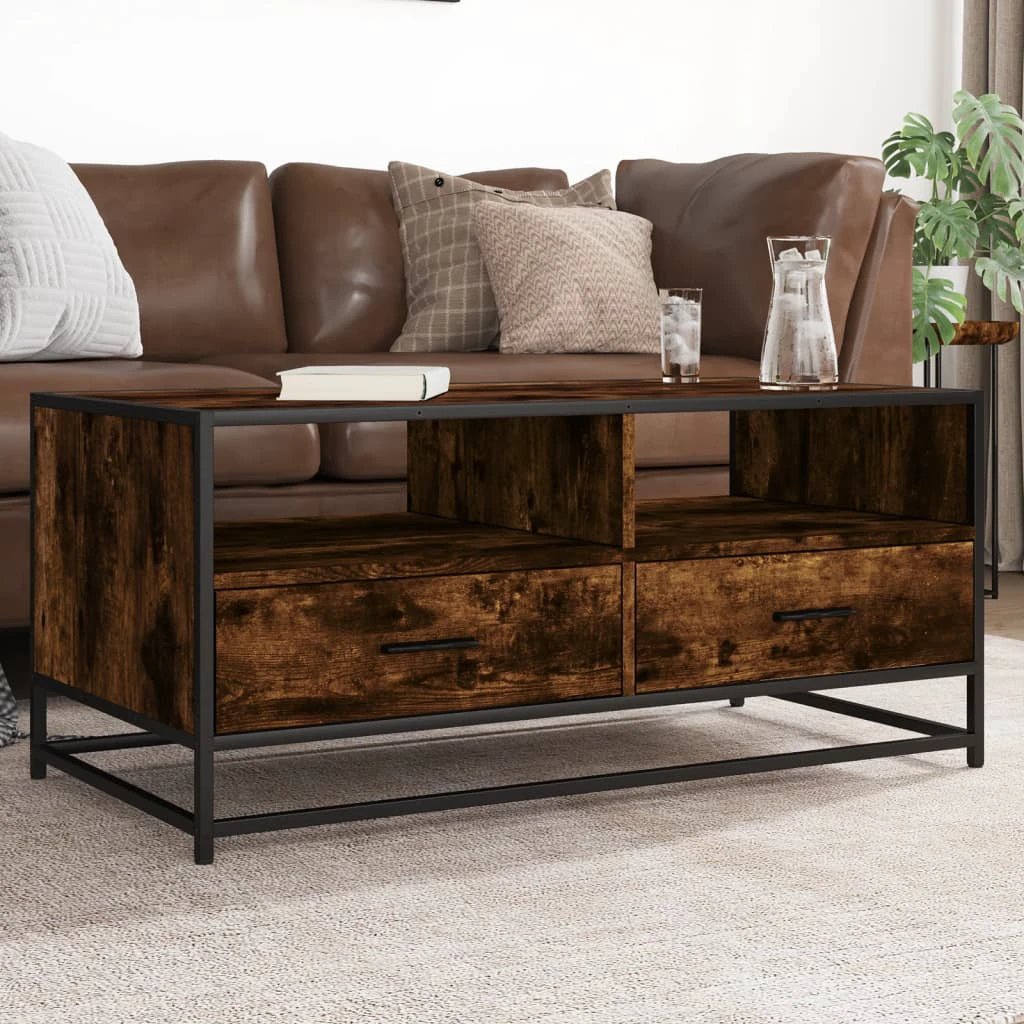 vidaXL VidaXL Coffee Table 100x50x45 CM Wood And Metal Home - Coffee Table