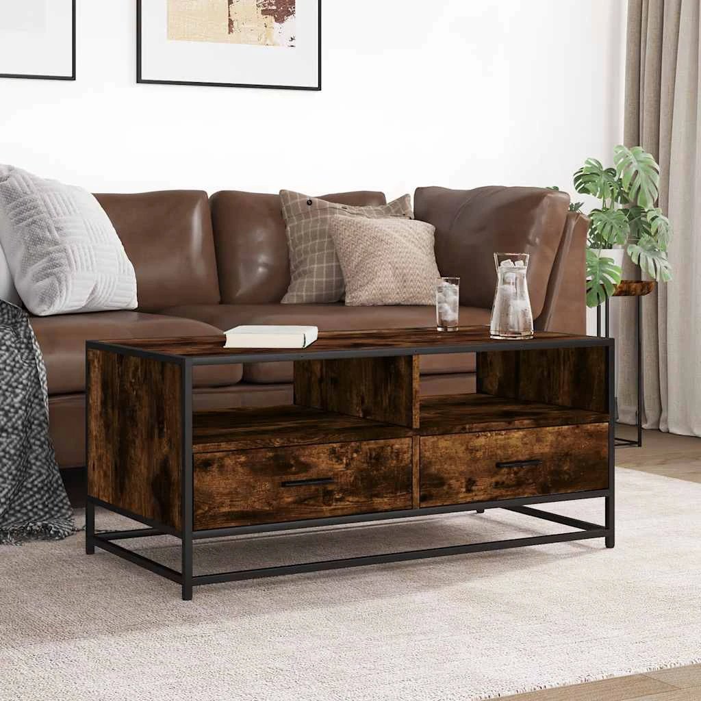 vidaXL VidaXL Coffee Table 100x50x45 CM Wood And Metal Home - Coffee Table