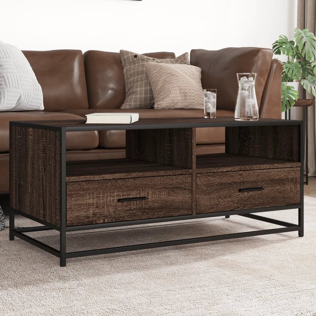vidaXL VidaXL Coffee Table 100x50x45 CM Wood And Metal Home - Coffee Table