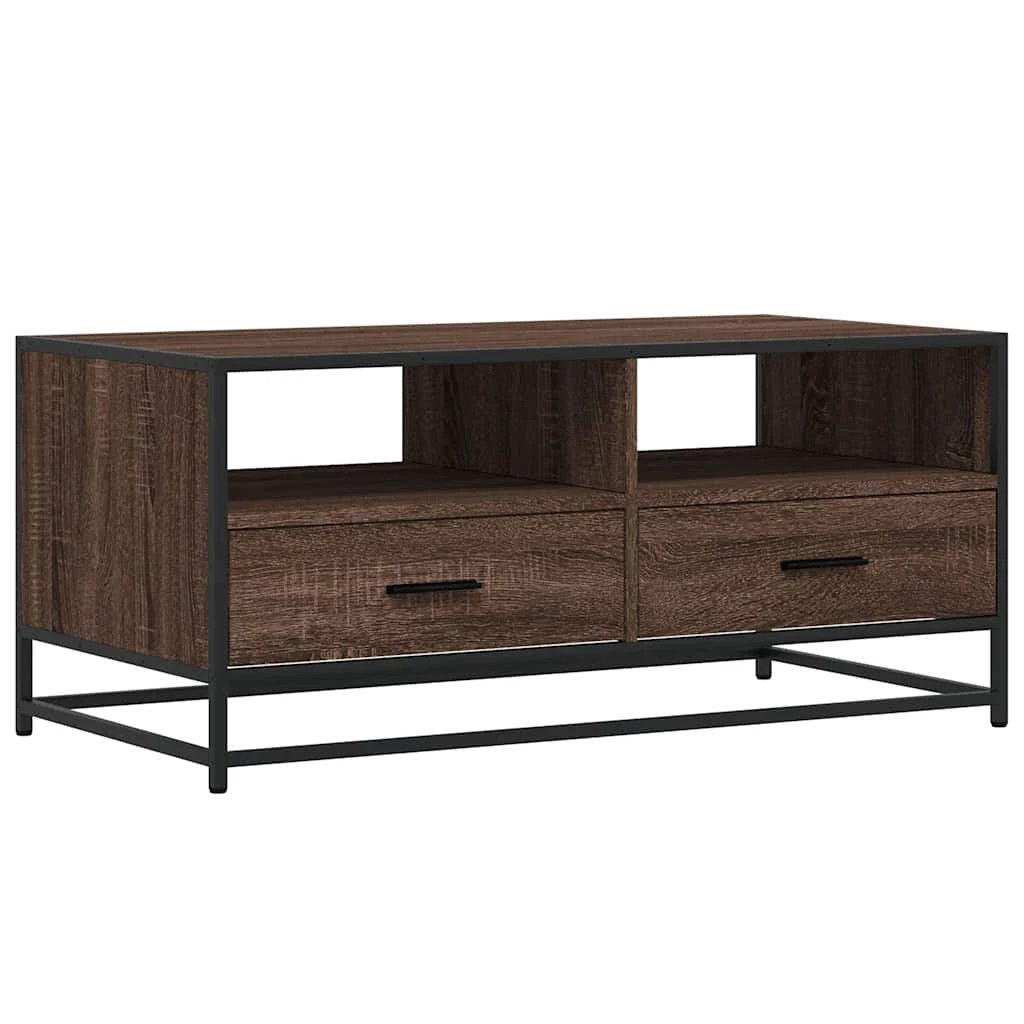 VidaXL Coffee Table 100x50x45 CM Wood And Metal Home by vidaXL