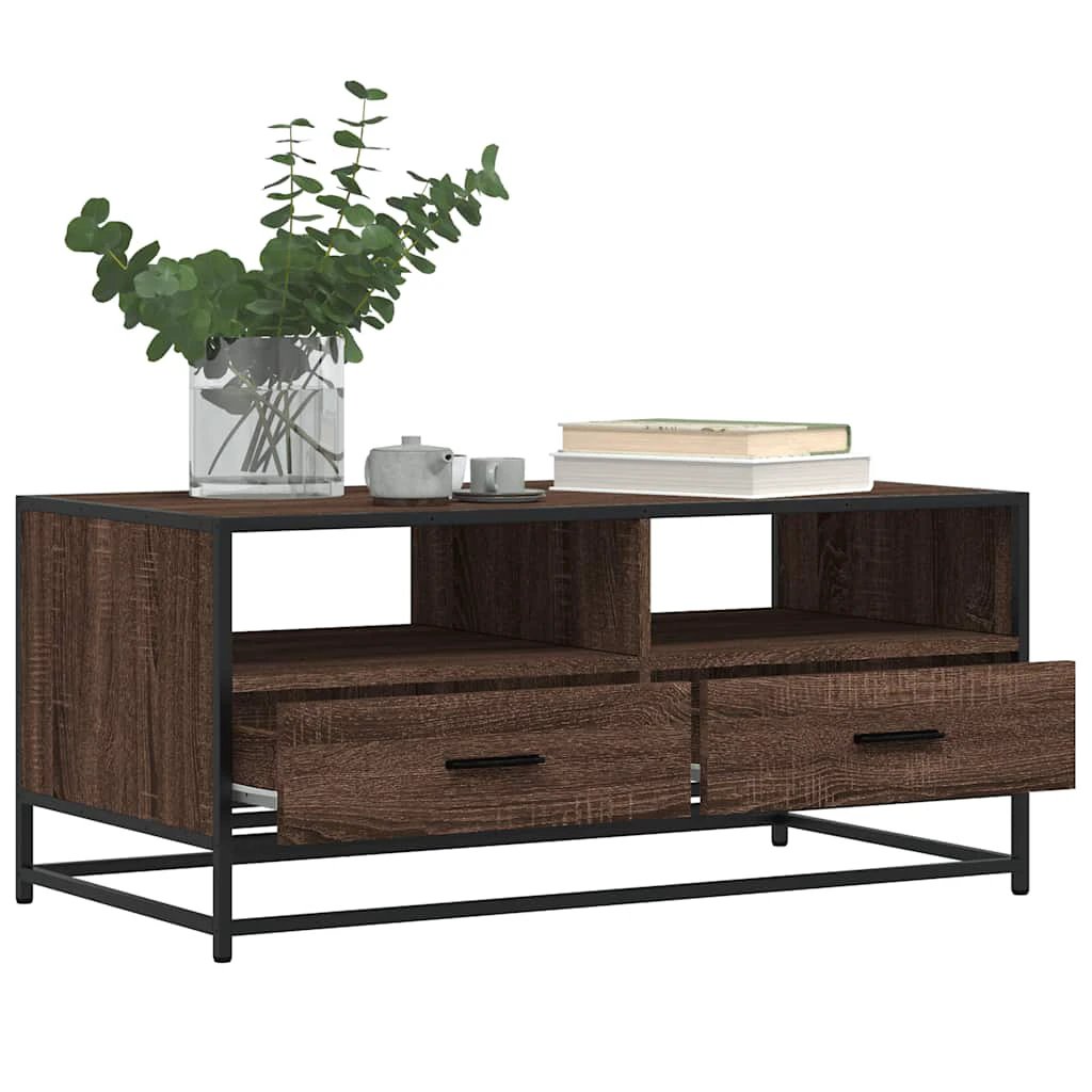 VidaXL Coffee Table 100x50x45 CM Wood And Metal Home by vidaXL