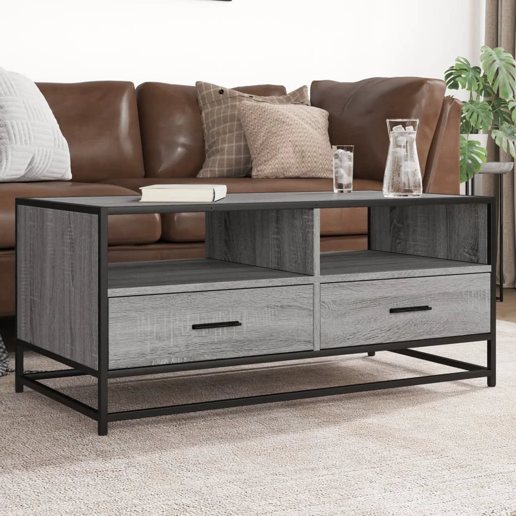 vidaXL VidaXL Coffee Table 100x50x45 CM Wood And Metal Home - Coffee Table