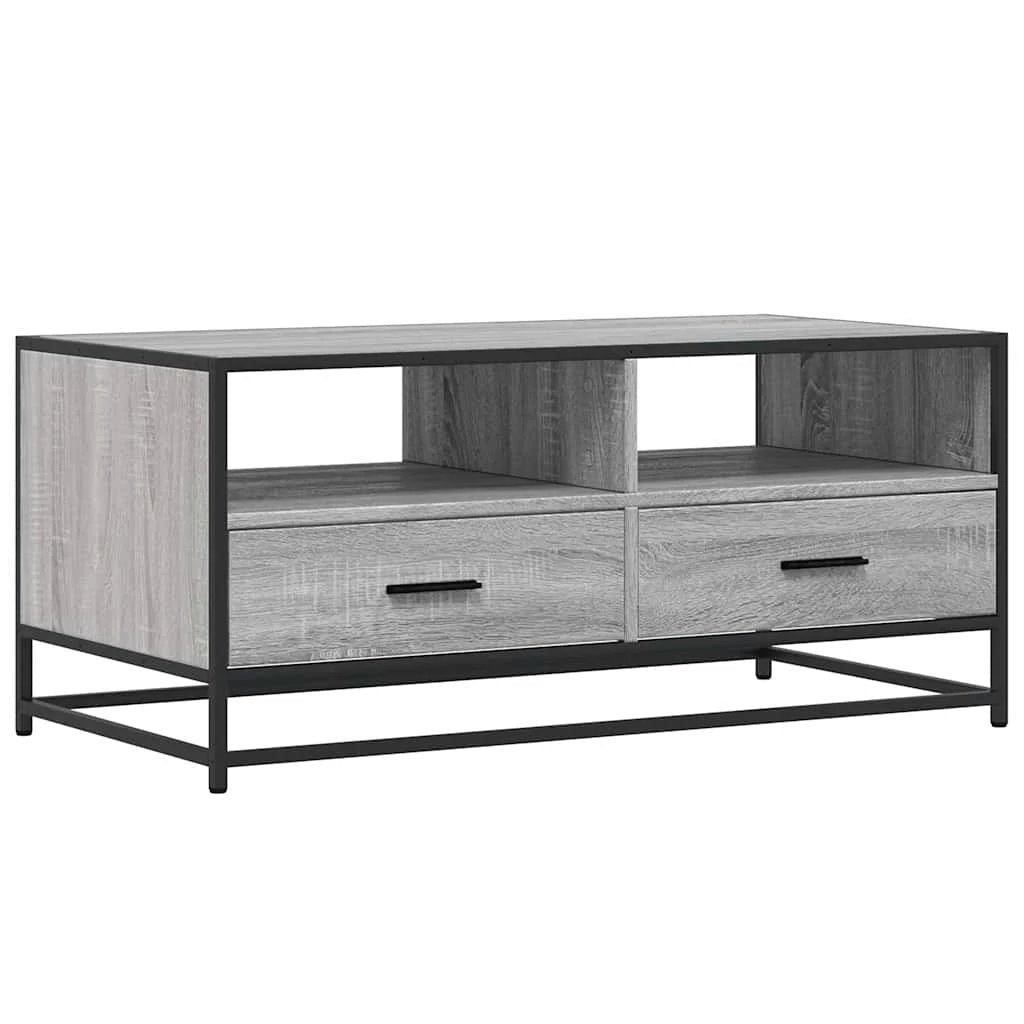 VidaXL Coffee Table 100x50x45 CM Wood And Metal Home by vidaXL