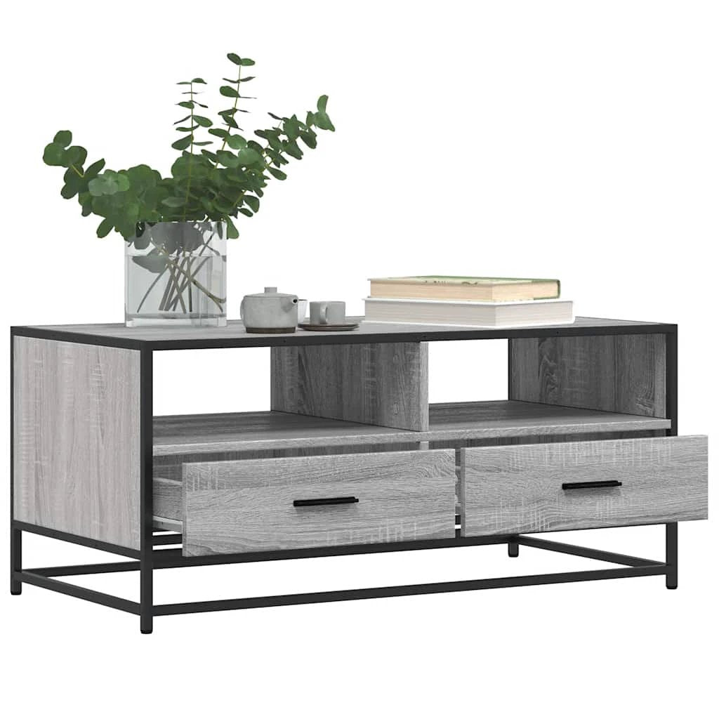 VidaXL Coffee Table 100x50x45 CM Wood And Metal Home by vidaXL