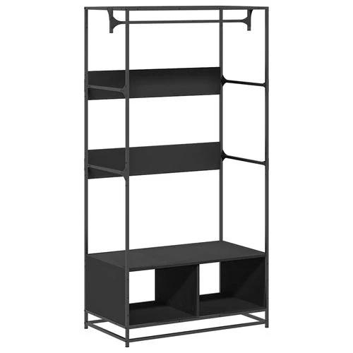 vidaXL Wardrobe Black 90x50x180 cm Engineered Wood by vidaXL