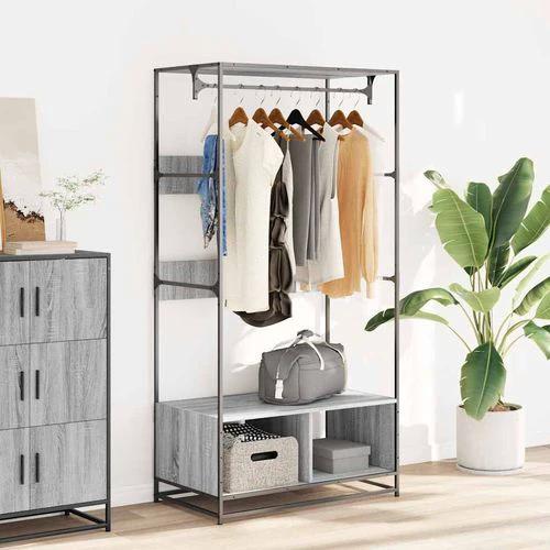 vidaXL Wardrobe Black 90x50x180 cm Engineered Wood by vidaXL