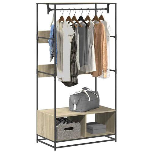 vidaXL Wardrobe Black 90x50x180 cm Engineered Wood by vidaXL