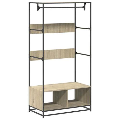vidaXL Wardrobe Black 90x50x180 cm Engineered Wood by vidaXL