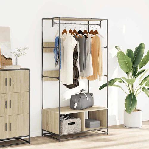 vidaXL vidaXL Wardrobe Black 90x50x180 cm Engineered Wood - Wardrobe
