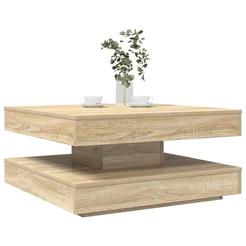 VidaXL Coffee Table 50 By 50 By 34.5 Cm 360 Degree Rotatable For Modern Living Rooms by vidaXL