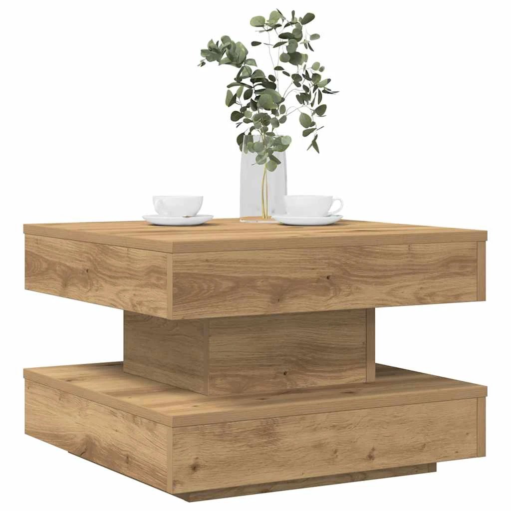 VidaXL Coffee Table 50 By 50 By 34.5 Cm 360 Degree Rotatable For Modern Living Rooms by vidaXL