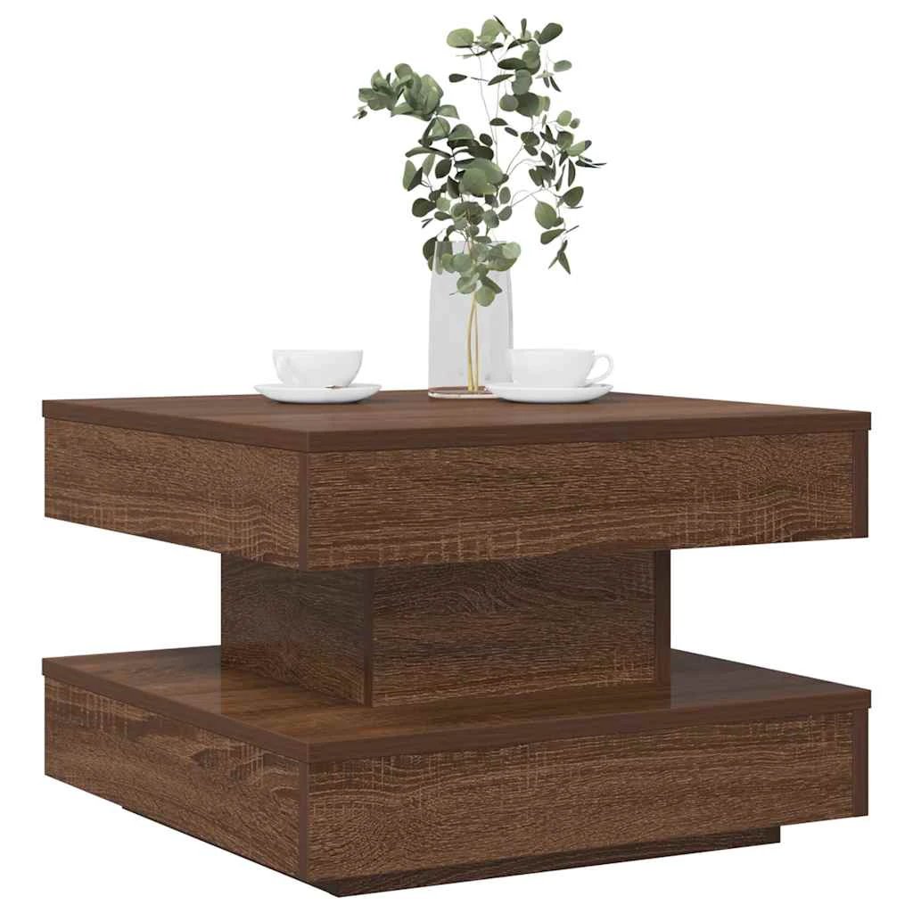 VidaXL Coffee Table 50 By 50 By 34.5 Cm 360 Degree Rotatable For Modern Living Rooms by vidaXL