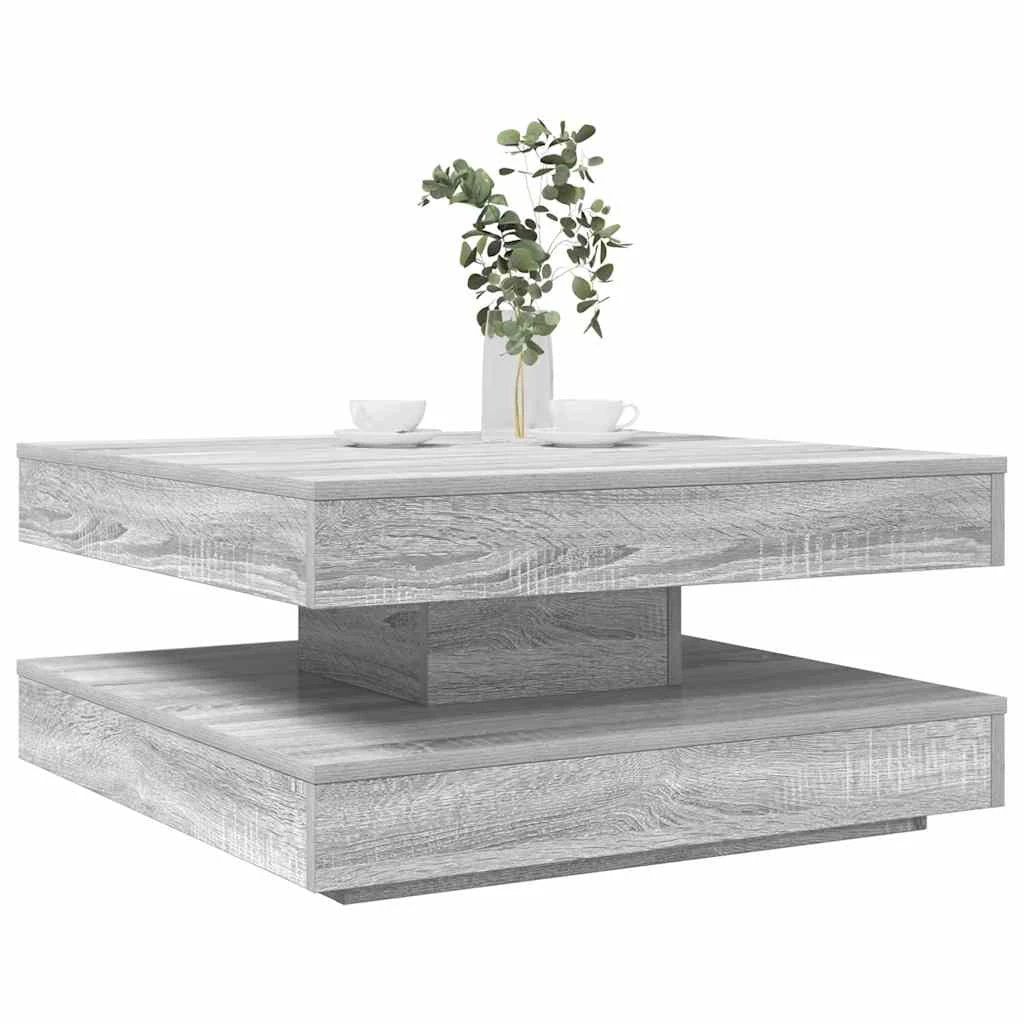 VidaXL Coffee Table 50 By 50 By 34.5 Cm 360 Degree Rotatable For Modern Living Rooms by vidaXL