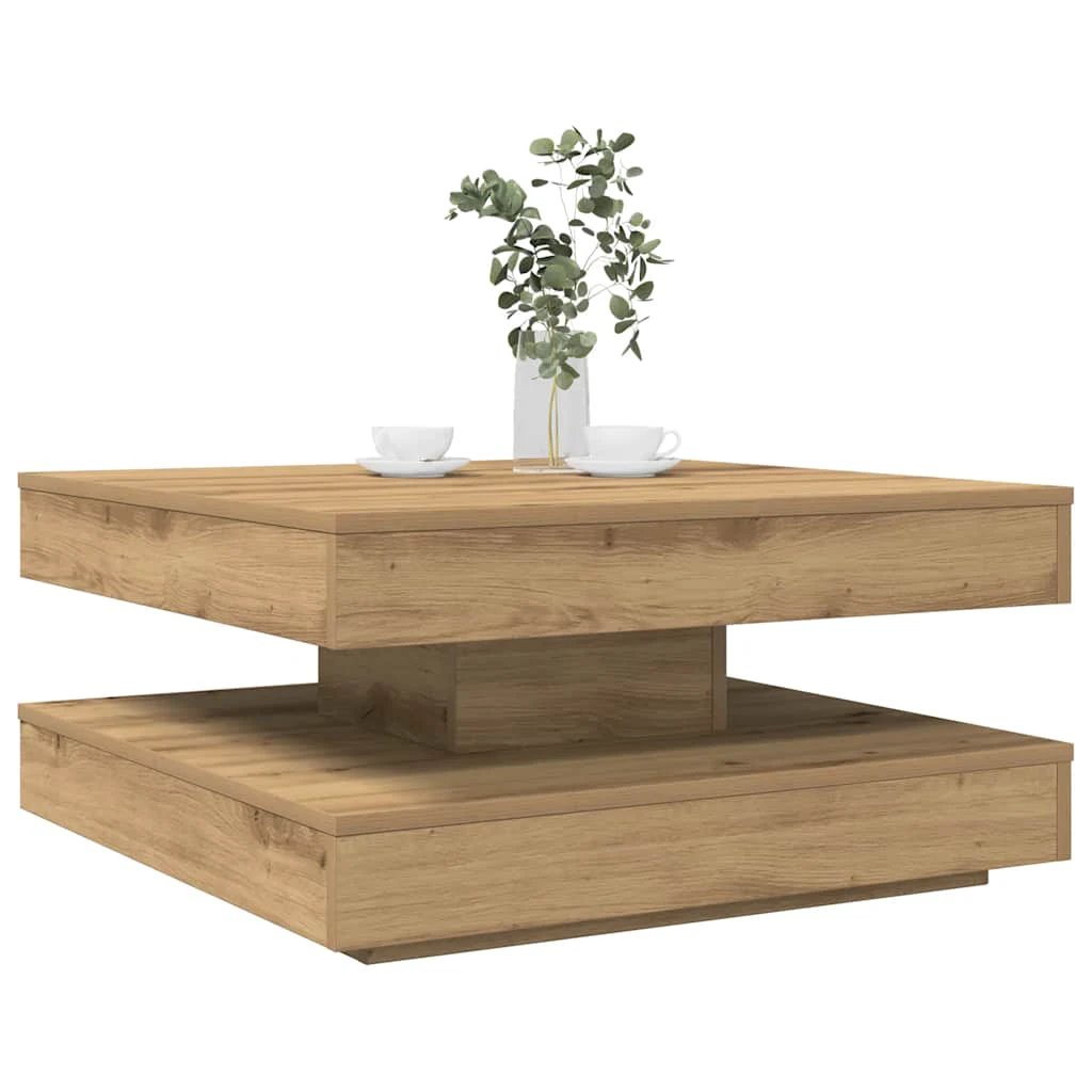 vidaXL VidaXL Coffee Table 50 By 50 By 34.5 Cm 360 Degree Rotatable For Modern Living Rooms - Coffee Table