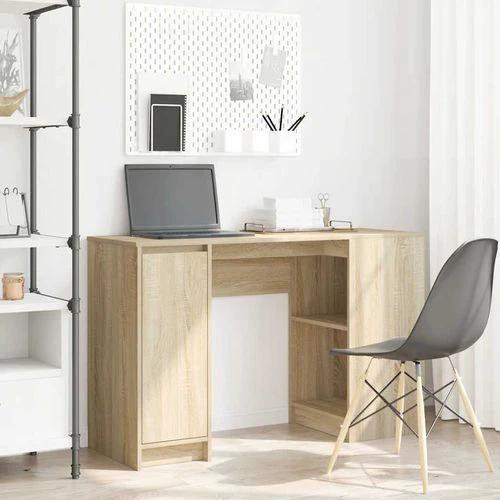 vidaXL Desk 120x42x76 cm Engineered Wood with Versatile Storage for Home Office Use by vidaXL