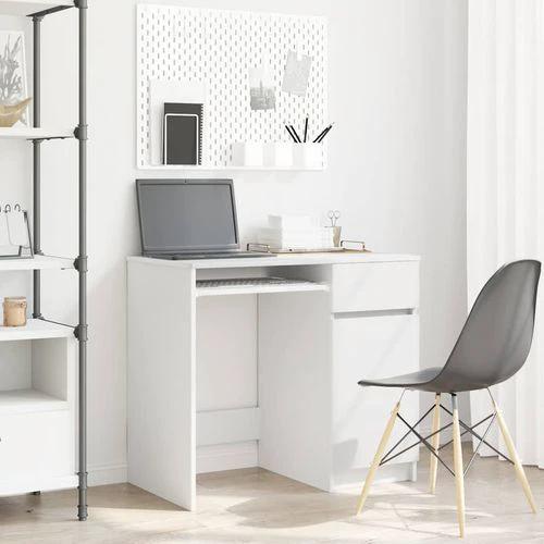 vidaXL Desk 86x49x76 cm Engineered Wood with Versatile Storage Solutions for Home Office Use by vidaXL